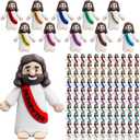 110 Pcs Little Jesus Figures, 10 Colors Mini Jesus Figurines in Bulk, Tiny Baby Jesus to Hide and Seek, Religious Christian Gifts for Easter Egg Stuffers, Sunday School Rewards & Baptism Favors