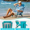 #WEJOY Beach Chair for Adults, Reclining Adjustable Position, Lay Flat Lightweight Folding Portable Aluminum Chair with Backpack Straps,Padded headrest, Heavy Duty 400 lbs Lawn Chair for Beach, Sand