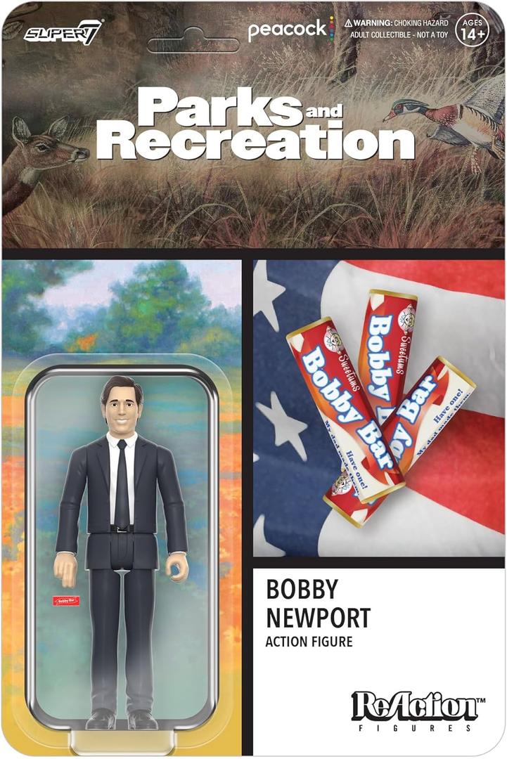 Super7 Parks and Recreation Bobby Newport - 3.75" Parks and Rec Action Figure with Accessory Classic TV Show Collectibles and Pop Culture Toys