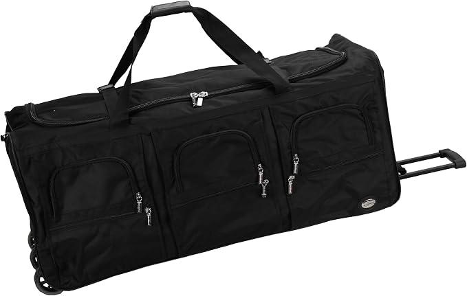Rockland Rolling Duffel Bag, Black, 40"