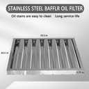 Stainless Steel Commercial Kitchen Hood Filter, Range Hood Baffle Grease Filter for Restaurant Exhaust Hoods, UL/NSF Listed, 19.5W x 24.5H Inch 7 Grooves Hood Filters5 Pack