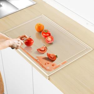 Acrylic Cutting Board with Juice Groove, Non Slip Clear Cutting Board with Counter Lip, 17.5x13.5 Inch Cutting Boards for Kitchen Countertop, Dough Mat, Kitchen Gadgets 2024, Gifts for Women Acrylic Cutting Board with Juice Groove, Non Slip Clear Cutting Board with Counter Lip, 17.5x13.5 Inch Cutting Boards for Kitchen Countertop, Dough Mat, Kitchen Gadgets 2024, Gifts for Women