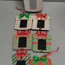 Namalu Small Frames for Christmas Ornaments Mini Wooden Picture Frame Ornaments for Christmas Tree Xmas Family Photo Hanging Keepsakes for Holiday Party Decorations Gifts (Vibrant,12 Pcs)