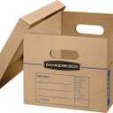 Bankers Box Small Classic Moving Box 5 Pack, Reinforced Handles, Tape-Free Assembly, Box with Lid, 15-in x 12-in x 10-in (7714902)