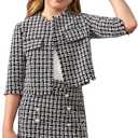 WDIRARA  Black and White Tweed Coordinates, Women's Fashion, Dresses & Set 9T/S