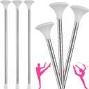 ABOAT 21" White Marching Baton Twirling Mini Shaft Cheerleader Dance Baton (21 Inch 2Pack, White)