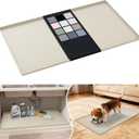 URMONA Waterproof Silicone Under Sink Mat 37'' x 22'' Shelf Liner for Kitchen and Bathroom, Cabinet and Counter Protector, Storage and Organizers, Litter Mat, Pet Cat Puppy Essentials(Cream)