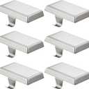 6 Pack Christmas Stocking Holders Ornament Hooks Mantel Weighted Stocking Hangers Metal Hanging Hooks Heavy Duty Stocking Holders Bases for Mantel Fireplace Party Decoration (Silver, 6)