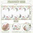 3 Pcs Floral Table Runner 13 x 72 Inch Embroidery Tulle Spring Wildflower Table Runner Seasonal Spring Kitchen Dining Gauze Decoration for Wedding Baby Shower Birthday Party