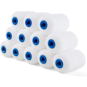 Bates Choice Foam Paint Roller Covers, 2", 12 Pack, High Density Mini Paint Roller Covers