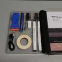 Laminate Wood Floor Repair Kit, Wax Melting Tool with Display, Hard Wax Filler, Marker Pen, Furniture and Countertop Repair Set,Blue