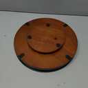 Farmhouse Oak 10" Lazy Susan Turntable Organizer for Cabinet, Round Wooden Lazy Susan Organization and Storage for Dining Table, Pantry, Kitchen, Countertop, Cupboard,Home Decor, Walnut Wood