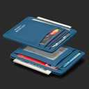 Slim Wallet Minimalist Front Pocket RFID Blocking Men and Women Leather Wallets