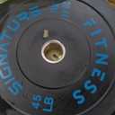 Alvantor Olympic Rubber Barbell Bumper Plates for Strength Training and Weight Lifting,Signature Fitness 45 Lb One Plate