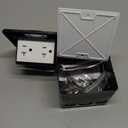 KYHSHJ Pop Up Floor Electrical Outlet with 20 Amp Stainless Steel GFCI Tamper Receptacle Outlet, Corrosive Resistant HardwareETL Listed,Black