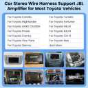 JBL Harness Adapter for Toyota Car Radio - 16 PIN Power Cable Plug and Play Wiring Harness Power Cable - for Toyota Tundra RAV4 Camry Corolla Highlander Vios Yaris Sienna Hilux Prado Fortuner