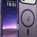 SUPFINE Magnetic for iPhone Air Case (Compatible with MagSafe)(Military Grade Drop Protection) Slim Translucent Matte Shockproof with Anti-Fingerprint Phone Cover for 17 Air,Dark Purple