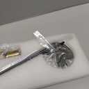 PATIKIL Candlestick Holders Set of 6, Taper Metal Long Candle Holders Fits 3/4 Inch Candles for Halloween Table Centerpiece Decor Wedding Party, Gold Black