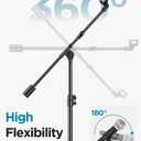 InnoGear Mic Stand, Max Height 82.28" Microphone Stand Floor Detachable Boom Mic Arm Stands with Weighted Base for Blue Yeti HyperX QuadCast Shure SM58 Samson Q2U Fifine K669B Singing Stage
