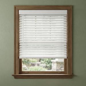 Lumino 2" Faux Wood Blinds - Textured Slat, 32" W x 36" L White