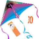 ORGCLDKT-Rainbow Cruiser Delta Kite, Kites for Kids Ages 8-12,4-8,Boys,Girls,Kites for Adults,Beach,Beginners,Giant.1Pc or 3Pcs Pack. Easy to Fly.