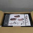 AUPSEN Wood Desk Organizers and Accessories, 2-Tier Computer Monitor Stand Riser with Drawer, Pen Storage & Phone Holder, Office Desk Accessories, Workspace Desktop Organization for Office SuppliesBrown