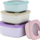 FAB4HOME Set of 6 Food Storage Containers with Lid, Plastic Storage Containers Set, Airtight Plastic Bowl with Lid, BPA-Free, Tupperware Set for Freezer, Microwave, Dishwasher Safe