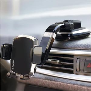 Bestrix SmartClamp Car Phone Mount | Dashboard Cell Phone Car Phone Holder Compatible with iPhone 13 12 11 Pro, Xr, Xs, XS MAX,XR,X, Galaxy S20 Note 20 Ultra & All Smartphones