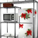 4-Tier Heavy-Duty Mini Fridge Stand with Storage, Adjustable Microwave Stand & Baker Rack, Space-Saving Organizer for Kitchen, Dorm, Office,18Wx48Dx53H