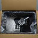 2 Pack Stainless Steel Litter Box, XL Enclosed Cat Litter Boxes, Metal Litter Pan with High Sides Odor Free Non Sticky Easy Cleaning, Black