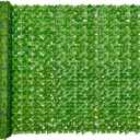 Bybeton Artificial Ivy Privacy Fence Panels, 60" X 120" UV-Anti Light Green Faux Vines Leaf Grass Wall for Patio Balcony Privacy, Garden, Backyard Greenery Wall Backdrop and Fence Decor.