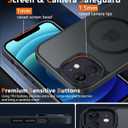 FNTCASE for iPhone 13 Mini Case: for iPhone 12 Mini Case [Compatible with Magsafe] Translucent Matte Magnetic Phone Cover - Military Grade Drop Protection Shockproof Protective Cases - Black