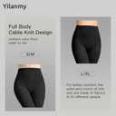 Yilanmy Cable Knit Sweater Tights for Women Opaque Thick Thermal Tights Warm Winter Stockings (M)