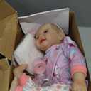 SCOM Baby Doll Girl, 18 inch Realistic Soft Body Baby Doll Real Life Cute Baby with Accessories for 3+ Year Old Gifts (Purple)