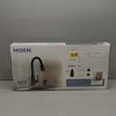 Moen Haelyn Matte Black Single-Handle Pull-Down Sprayer Kitchen Faucet Featuring Power Boost for a Faster Clean, Soap Dispenser Included, 87627BL