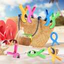 5.1 Inch Jumbo Beach Towel Clips for Chairs - 8 Pack Towel Clip for Chair Cruise Pool Essentials, Extra Large Clothes Pins for Beach Accessories 4 Colors