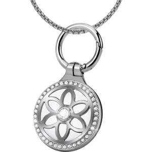 For Airtag (1st & 2nd Gen) Necklace,Metal Badge Air Tag Necklace for Kids,Adults,Women, 29in Adjustable Alloy Chain with Airtag Holder for Apple Air Tag (Silver)