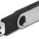 Swivel Design 16GB USB Flash Drive with Keychain, USB 2.0 Portable Thumb Drive Memory Stick, FAT32 Format Flashdrive for Data Storage, Photos, Music, Files (Black, 16 GB)