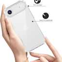 Compatible with iPhone Air Case, Clear Cute Gradient Slim Phone Cover Reinforced TPU Bumper Hard PC Back Shockproof Protective Case for iPhone Air 6.5 inch 2025 (Crystal Clear)