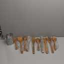 Kitchen Utenails Set with Holder,Kitchen Wooden Utensils for Cooking, Wood Utensil Natural Teak Wood Spoons for Cooking,Wooden Kitchen Utensil Set With Spatula and Ladle (11)