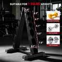 Dumbbell Rack Stand, Heavy Duty A-Frame Dumbbell Storage Rack, 5 tier Steel Dumbbell Holder for Home Gym Space Saver 200 LBS Capacity