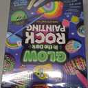 Dan&Darci Kids Rock Painting Kit - Glow in The Dark - Christmas Gifts Arts & Crafts for Boys and Girls Ages 6-12 - Craft Activities Kits - Creative Art Toys for 6, 7, 8, 9, 10, 11 & 12 Year Old Kid