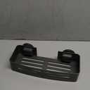 Shower Caddy Suction Cup, No Drilling Removable Shower Shelf with Towel Bar & Portable Hooks, Aluminum Rustproof Bath Corner Shower Rack Organizer for Bathroom Storage (Gray)