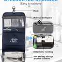 Hanging toiletry bag for men - large functional hanging travel toiletry bag with detachable wet/dry compartments. mens hanging toiletry travel bag (dark blue)