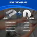 Dryer Vent Hose 4 Inch x 25FT - Flexible Aluminum Dryer Hose with 2 Clamps - Heavy-Duty 6-Layer Dryer Vent Hose for Tight Spaces, HVAC, Bathroom, and Kitchen Exhaust Ventilation