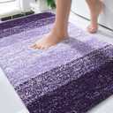 OLANLY Bathroom Rugs Mat 36x24, Extra Soft Absorbent Microfiber Bath Rugs, Rubber Backing, Quick Dry, Machine Washable Bath Mats for Bathroom Floor, Tub and Shower, Home Decor Accessories, Violet