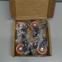 Stem Caster Wheels 2 inch Heavy Duty, Swivel Threaded Stem Mount Casters Set of 4 with American Size UNC 1/4"-20 x 1