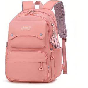 Pink Girls School Backpack,Kids Backpack for Teen Girls Elementary Middle School Bookbag Multi-pocket Fashion Daypack
