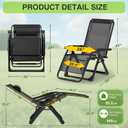 Suteck Zero Gravity Chair Set of 2, Reclining Camping Lounge Chair w/Removable Cushion, Upgraded Lock and Cup Holder, Reclining Patio Chairs Folding Recliner for Indoor and Outdoor, 26in x 30in x 45in