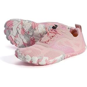 Joomra Women Barefoot Running Tennis Shoes Size 7.5-8 Minimal for Ladies Runner All Pink Gym Fitness Athletic Hiking Trekking Walking Toes Trail Sneakers Workout Five Fingers Footwear 38